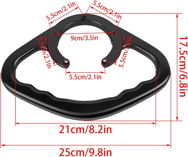 HAONEL Fuel Gas Tank Handle Motorcycle Rear Passenger Grab Bar Aluminum Replacement for Kawasaki Z750 Z750R ER-6N ER-6F ZX-6R ZX-10R Z1000 Z800 GT1400 Accessories Aftermarket Parts - Image 5